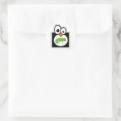 Rond Sticker pour manchot Linux Penguin Suse (Sac)