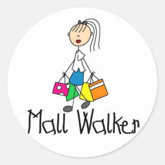 Rond Sticker pour marcheur de centre commercial