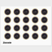 Rond Sticker pour Mariage Monogram Seals parties scinti (Feuille)