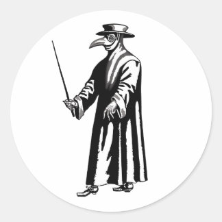 Rond Sticker pour médecin de peste