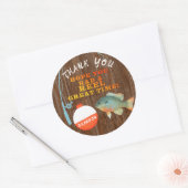 Rond Sticker pour Merci de pêche (Enveloppe)