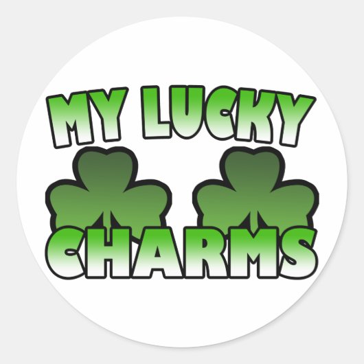 Rond Sticker pour mes charmes chanceux (Devant)