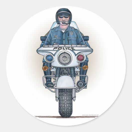 Rond Sticker pour moto de police (Devant)