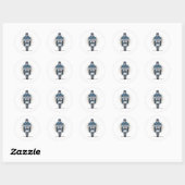 Rond Sticker pour moto de police (Feuille)