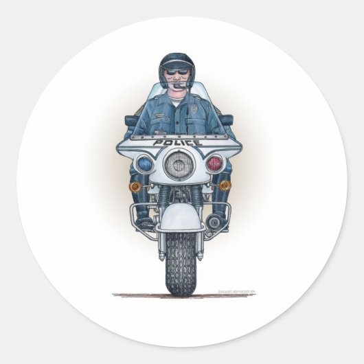 Rond Sticker pour moto de police (Devant)