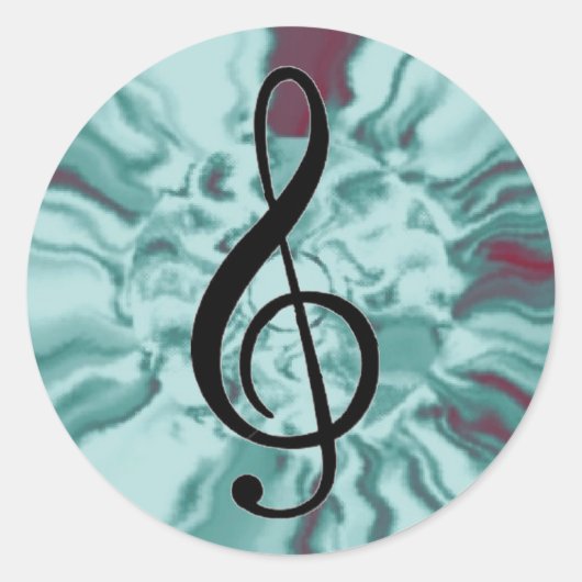 Rond Sticker pour note de musique (Devant)