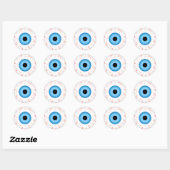 Rond Sticker pour oeil bleu (Feuille)