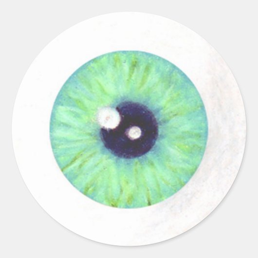 Rond Sticker pour oeil Déplaisant vert (Devant)