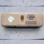 Rond Sticker pour oeufs frais de ferme vintage