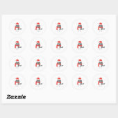 Rond Sticker pour oiseaux d'hiver (Feuille)
