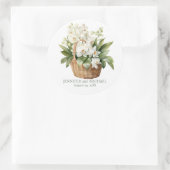 Rond Sticker pour orchidées blanches (Sac)
