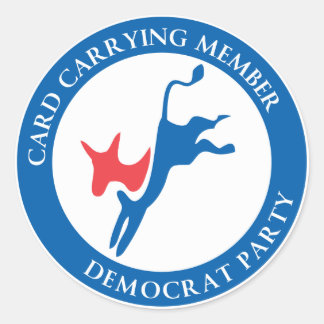 Rond Sticker pour ordinateur portable du Parti démocrat
