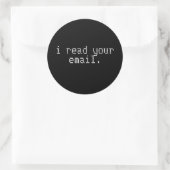 Rond Sticker pour ordinateur portable pirate - E-mail (Sac)