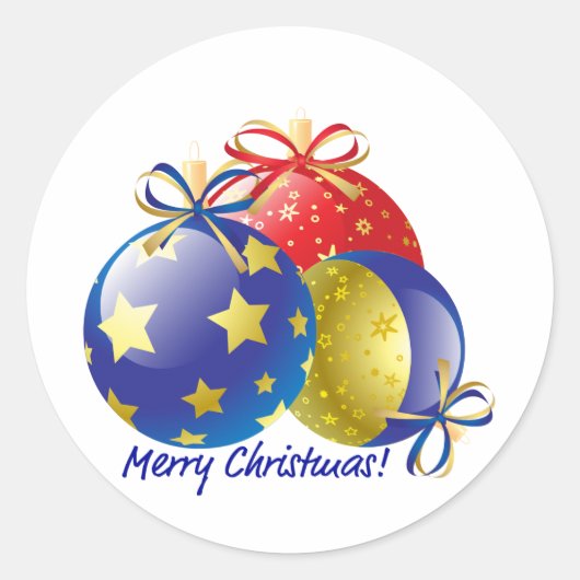 Rond Sticker pour ornements de Noël (Devant)