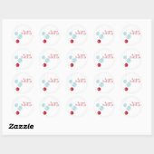 Rond Sticker pour ornements de vacances (Feuille)