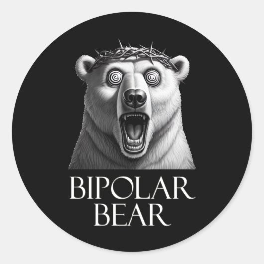 Rond Sticker pour ours bipolaire1 (Devant)
