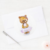 Rond Sticker pour ours de ballet minuscule (Enveloppe)