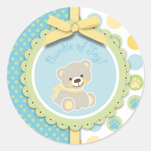Rond Sticker pour ours de bienvenue (Devant)