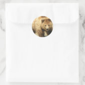 Rond Sticker pour ours Grizzly (Sac)