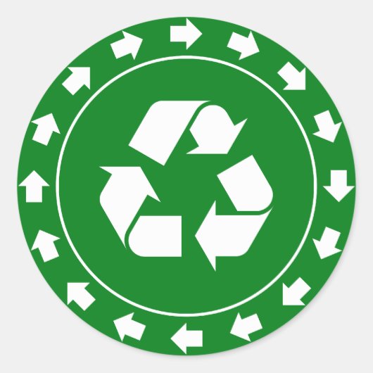 Rond Sticker pour panneau de recyclage (Devant)