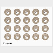 Rond Sticker pour petit agneau (Feuille)