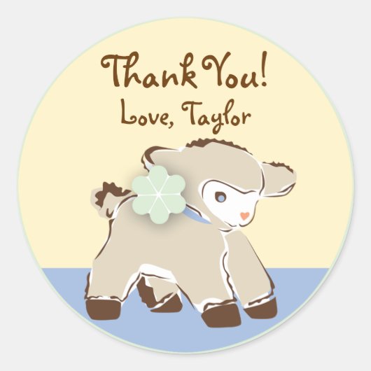Rond Sticker pour petit agneau (Devant)