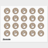Rond Sticker pour petit agneau (Feuille)