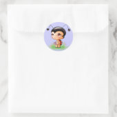 Rond Sticker pour petite fille Ladybug (Sac)