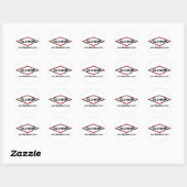 Rond Sticker pour petite illusion, logo et site Web (Feuille)