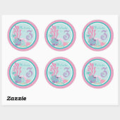 Rond Sticker pour petite sirène 3 (Feuille)