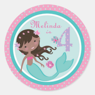 Rond Sticker pour petite sirène AA 4B