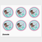 Rond Sticker pour petite sirène AA 4B (Feuille)