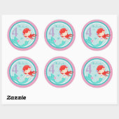 Rond Sticker pour petite sirène Auburn 4 (Feuille)