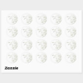 Rond Sticker pour petits pétales - Merci (Feuille)