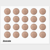 Rond Sticker pour phoque Brown au chocolat des initiaux (Feuille)