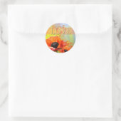 Rond Sticker pour phoque d'amour mariage (Sac)