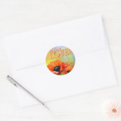 Rond Sticker pour phoque d'amour mariage (Enveloppe)