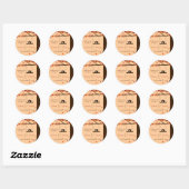 Rond Sticker pour phoque en chêne d'arbre Inséparables  (Feuille)