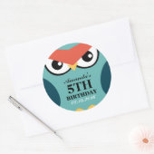 Rond Sticker pour phoque Invitation Anniversaire (Enveloppe)
