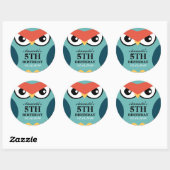 Rond Sticker pour phoque Invitation Anniversaire (Feuille)
