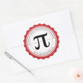 Rond Sticker pour phoque Pi (Enveloppe)