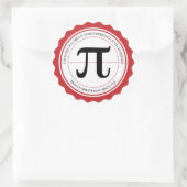 Rond Sticker pour phoque Pi (Sac)