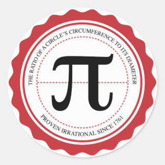 Rond Sticker pour phoque Pi