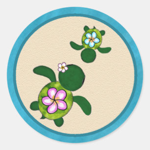 Rond Sticker pour phoque pour Baby shower de TORTLE de
