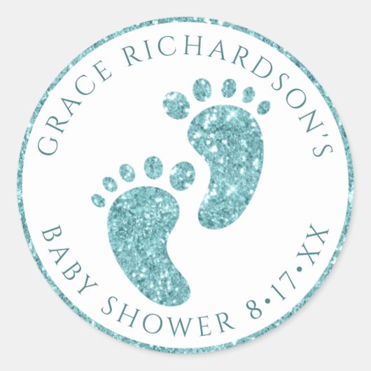 Rond Sticker pour pieds pour bébé Parties scintillant t (Devant)
