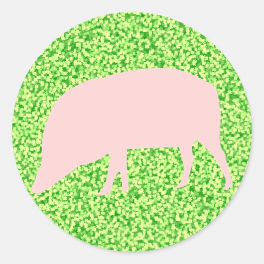 Rond Sticker pour porc rose (Devant)