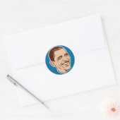 Rond Sticker pour portable Obama (Enveloppe)