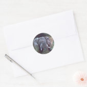 Rond Sticker pour portrait éléphant (Enveloppe)