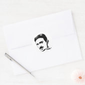 Rond Sticker pour portrait Nikola Tesla (Enveloppe)