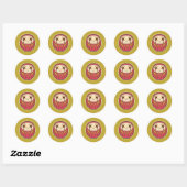 Rond Sticker pour poupée Daruma (Feuille)